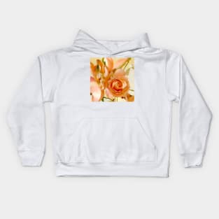 Delicate Tea Rose Kids Hoodie